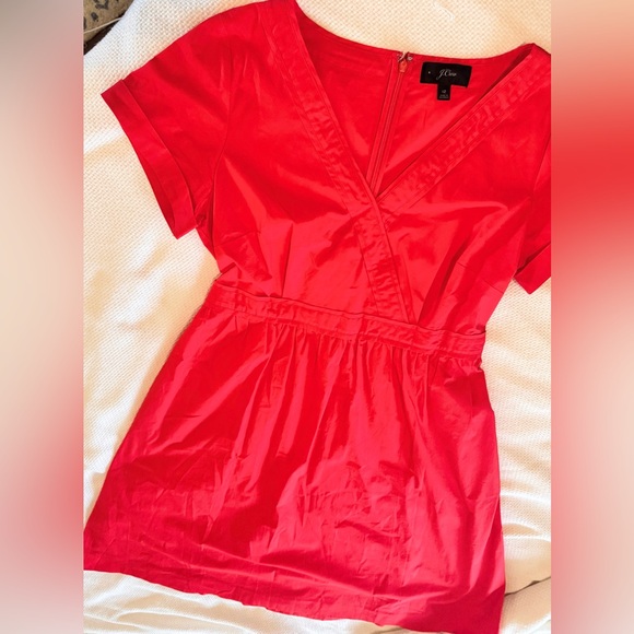 J. CREW Vibrant Red Midi Dress - Picture 6 of 15
